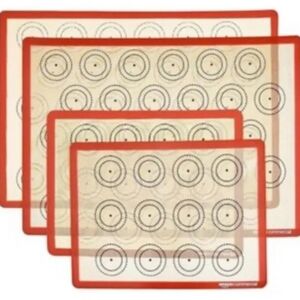 Silicone Baking Mats Set of 4 Counter Cover 2 Sizes Easy Clean